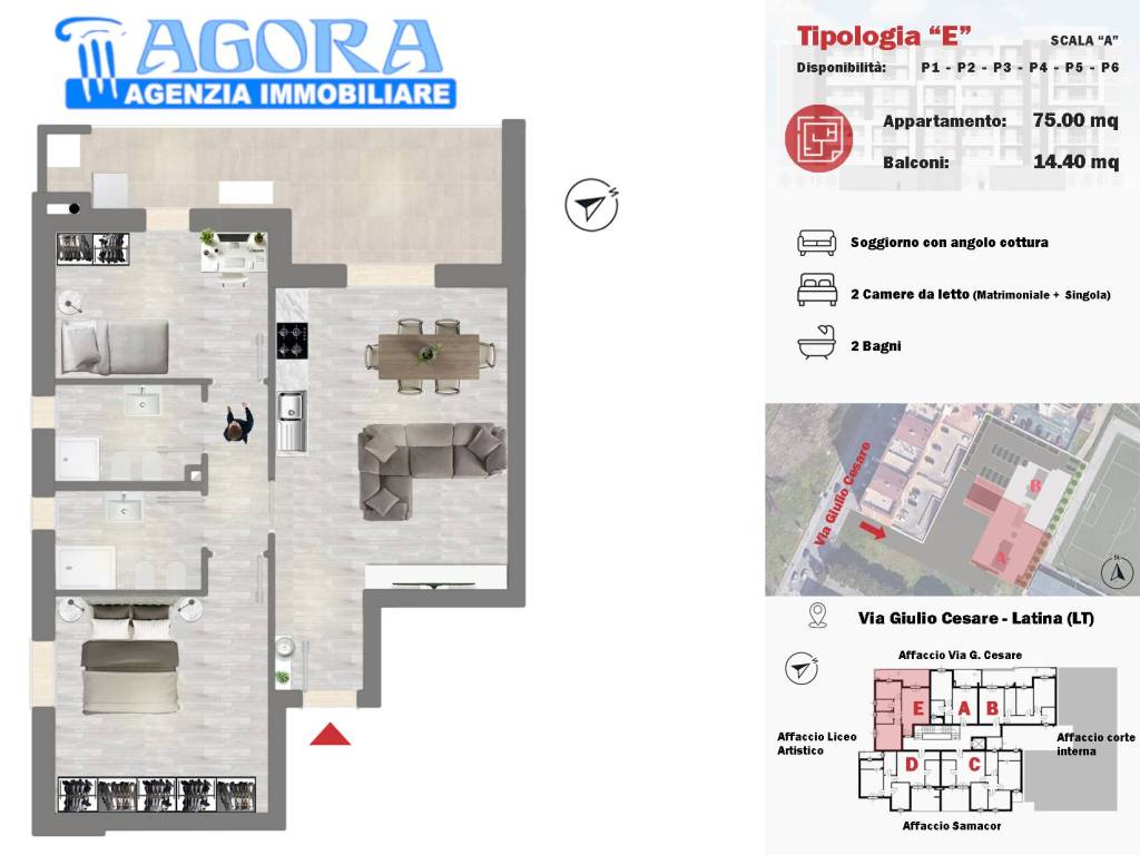 Appartamento a Latina in Via Caio Giulio Cesare - Foto 2