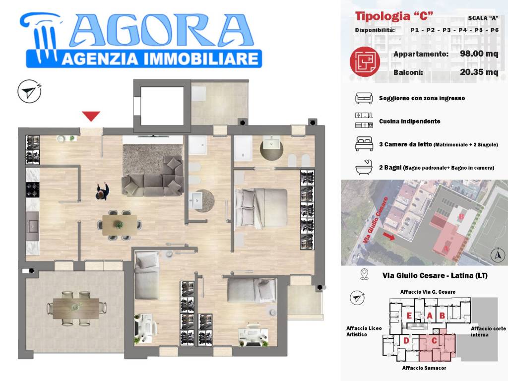 Appartamento a Latina in Via Caio Giulio Cesare - Foto 4