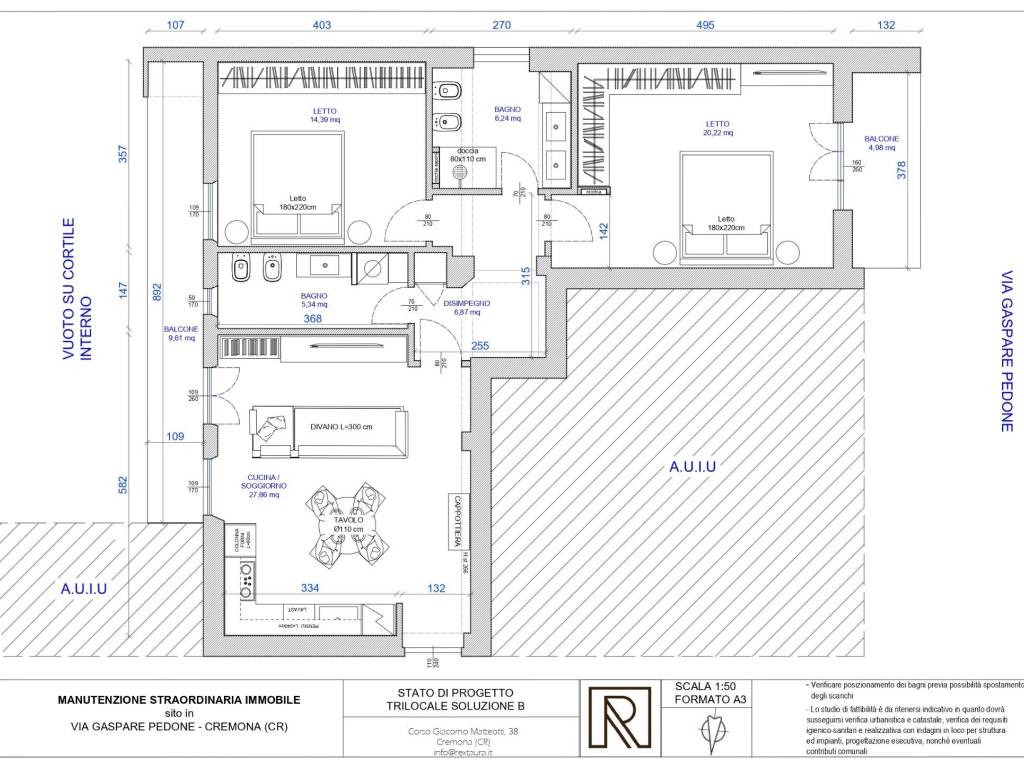 Appartamento a Cremona in Via Gaspare Pedone, 26 - Foto 2