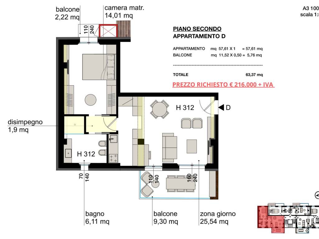 Appartamento a Cattolica in Via Giuseppe Mazzini, 91 - Foto 1