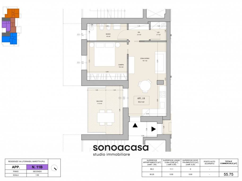 Appartamento a Mondolfo in via Litoranea, 186 - Foto 2