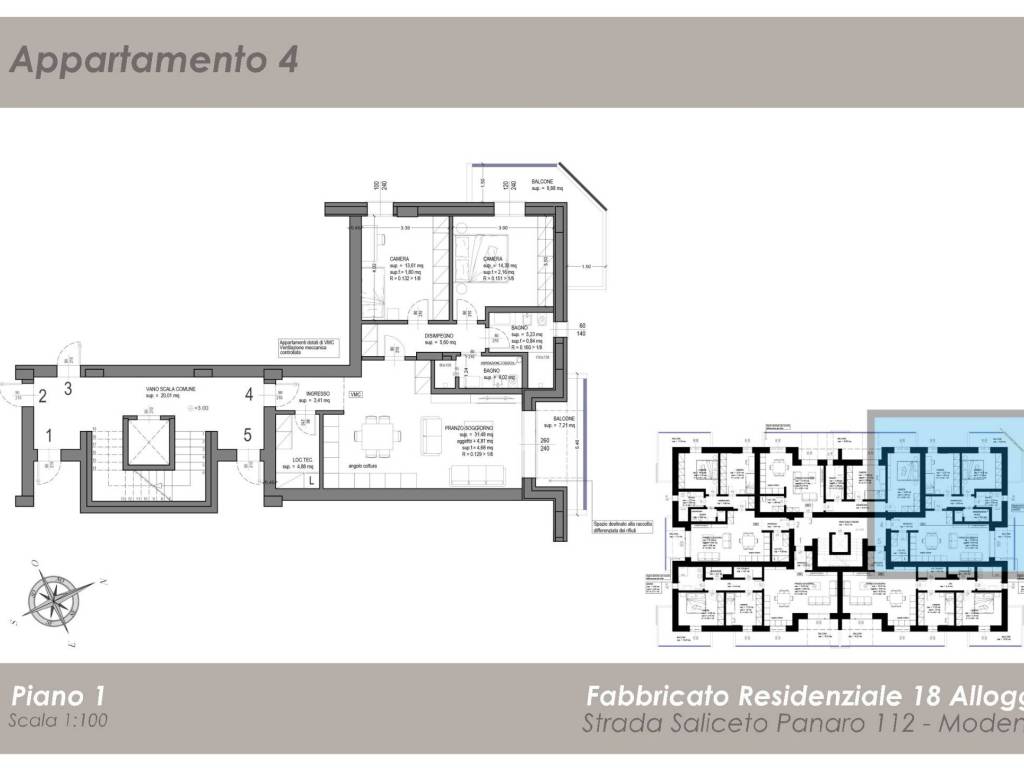Appartamento a Modena in Strada Saliceto Panaro, 112 - Foto 2