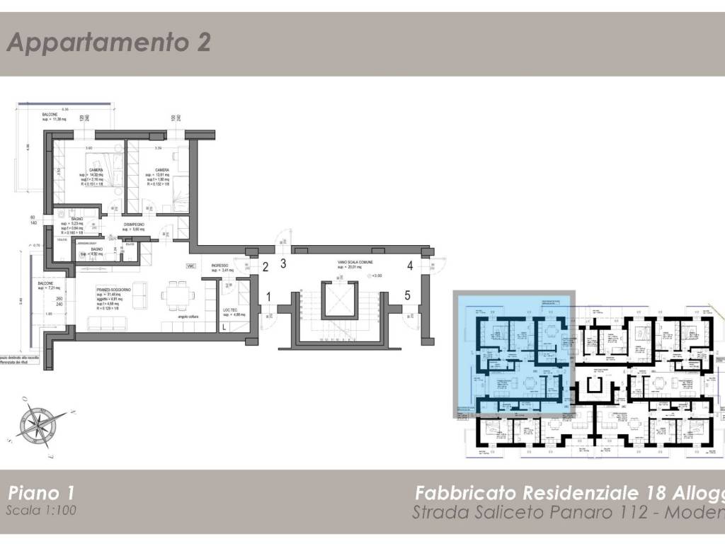 Appartamento a Modena in Strada Saliceto Panaro, 112 - Foto 2
