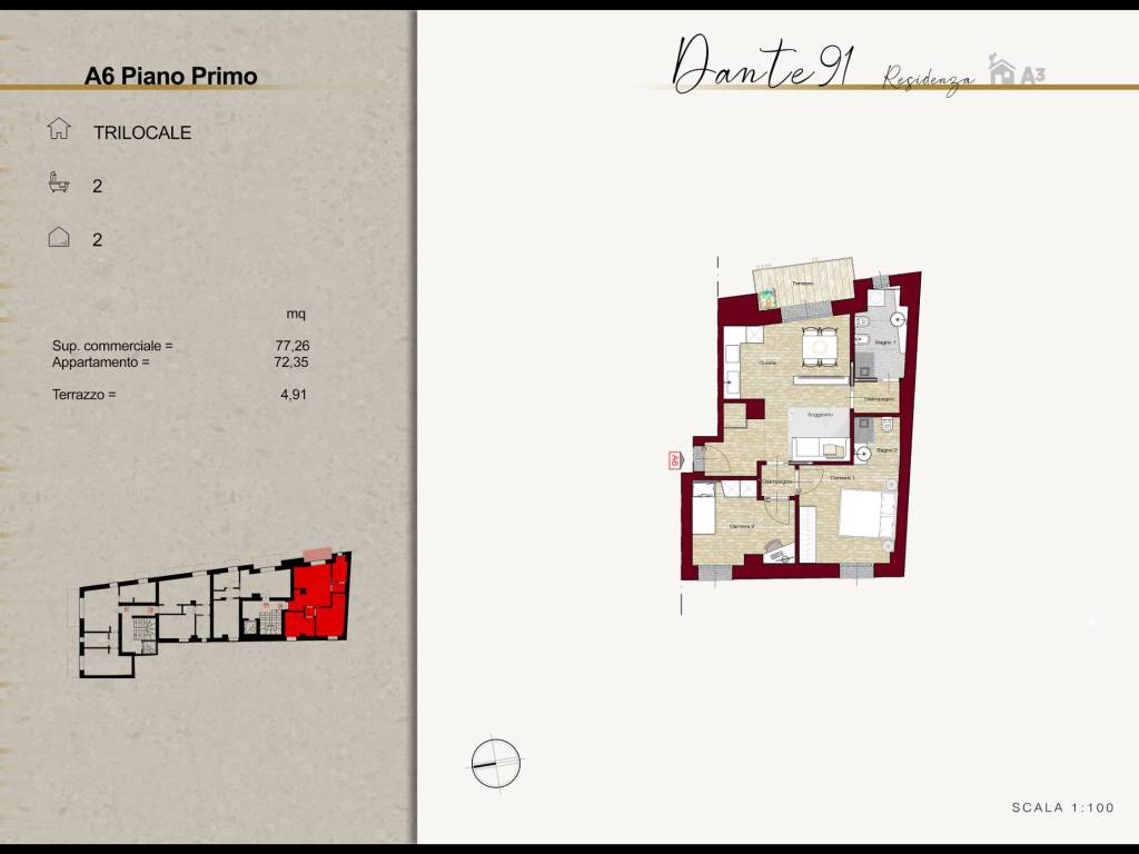 Appartamento a Cattolica in Via Dante, 91 - Foto 3