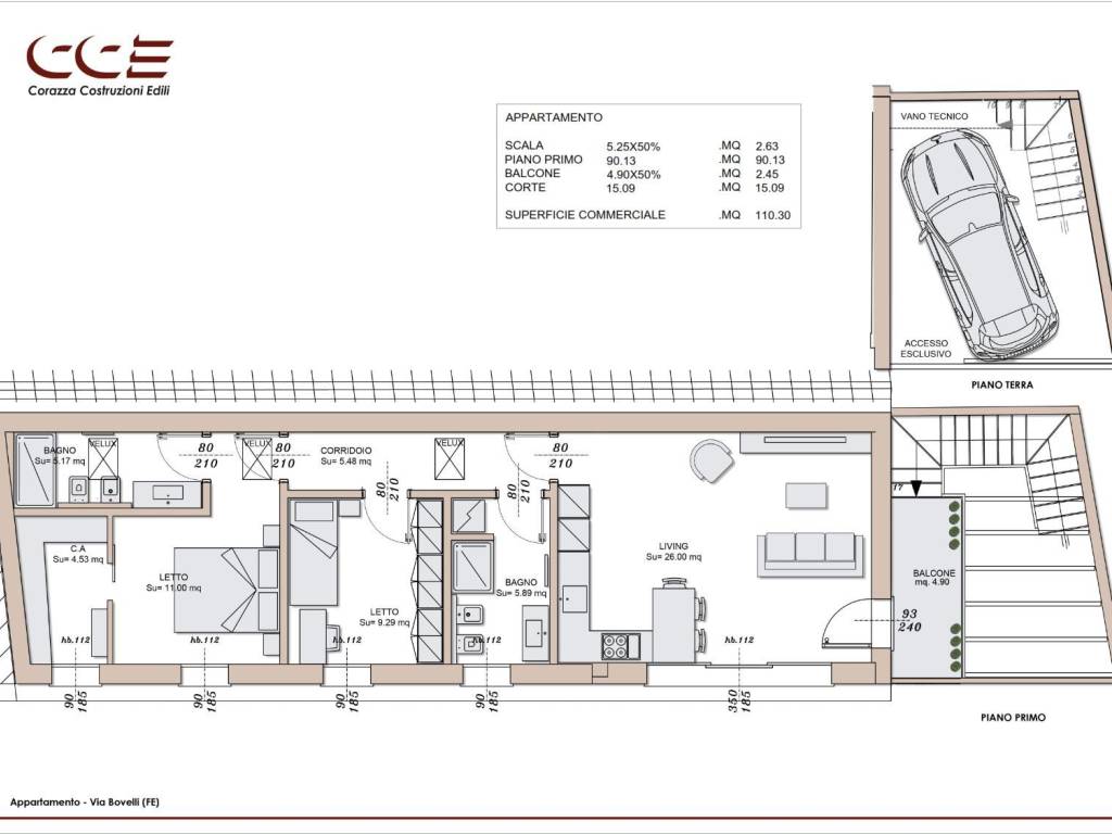 Attico / mansarda a Ferrara in Via Monsignor Ruggero Bovelli, 6 - Foto 3