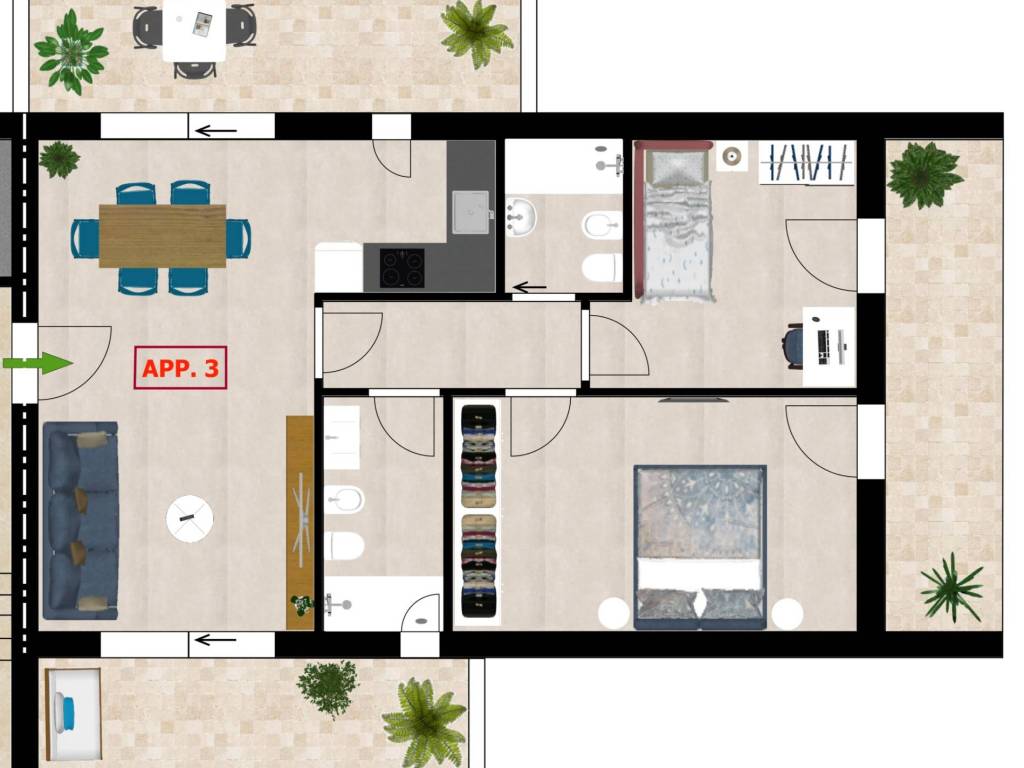 Appartamento a Lecce in Via Gianserio Strafella, 17 - Foto 2