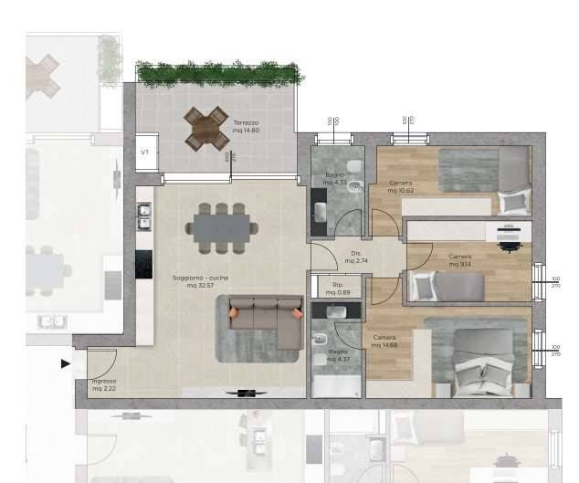Appartamento a Rimini in Via Gianbattista Vico, Marebello - Foto 2